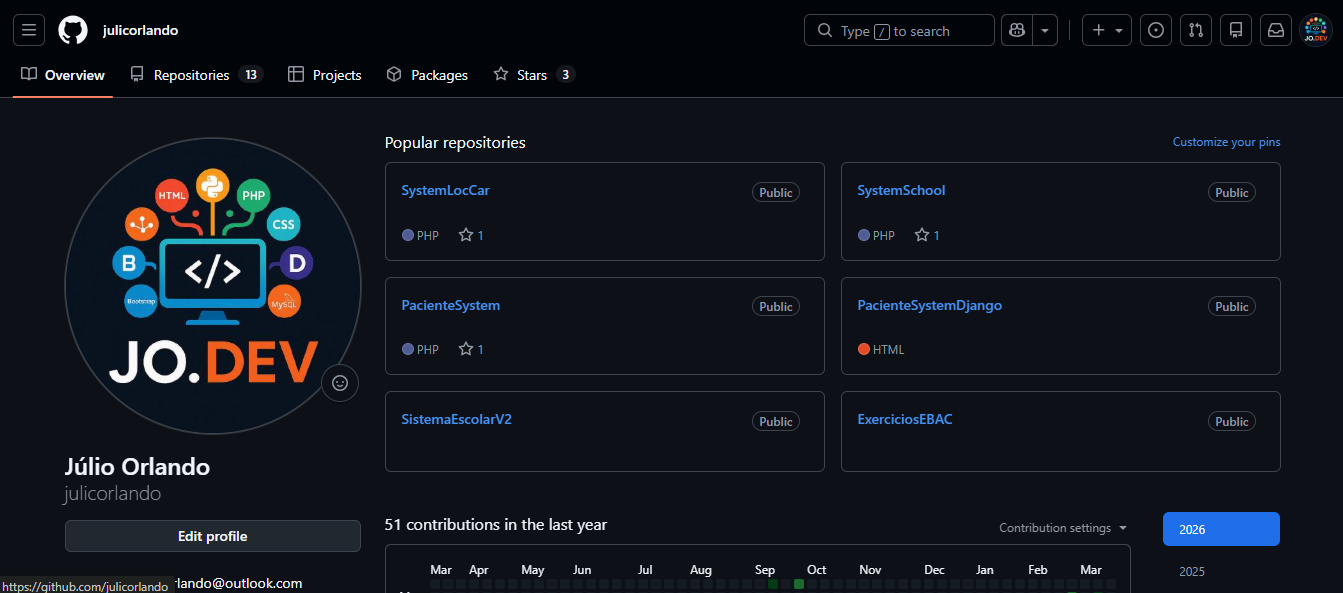 Preview GitHub Julio Orlando